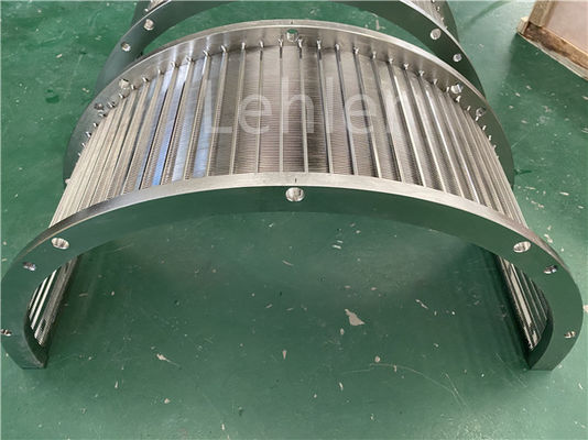 탈수하는 수직 샌드 밀을 위한 체판 쐐기형 와이어 스크린